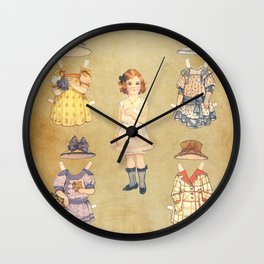 paper doll Wall Clock