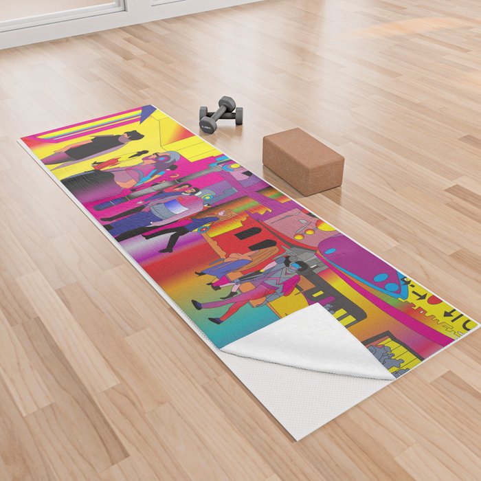 Abstract Colorfull City Yoga Towel