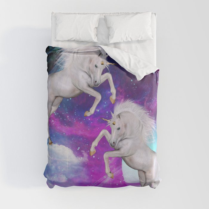 space unicorns v Duvet Cover