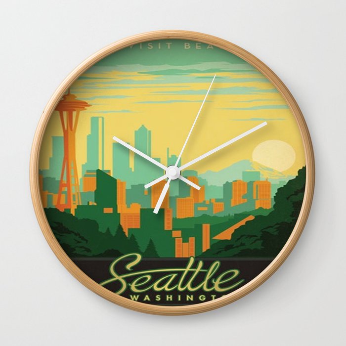 Vintage poster - Seattle Wall Clock