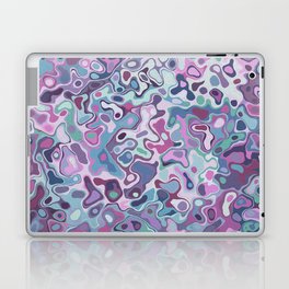 Blue, Pink, White abstract Water Color Design Gift Pattern Laptop Skin