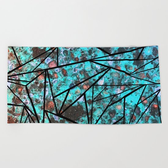 Broken Shards Beach Towel