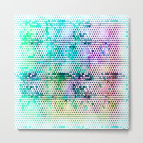 Fancy dots colorful abstract modern pattern Metal Print
