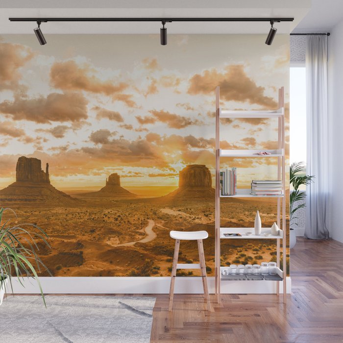 Southwest Wanderlust - Monument Valley Sunrise Nature Photography Wall Mural