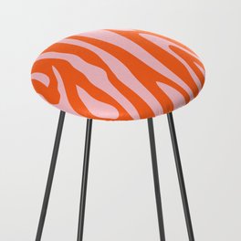 tigress_orange and soft pink Counter Stool