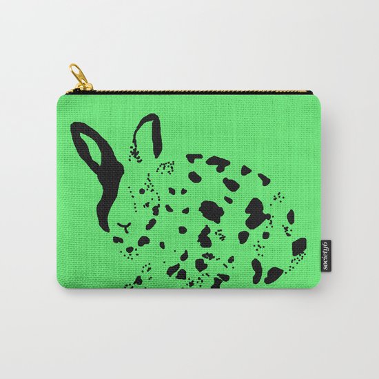 Harlequin Rabbit Spots Carry-All Pouch