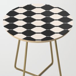 Monochrome Mid-Century Modern Southwestern Pattern Side Table
