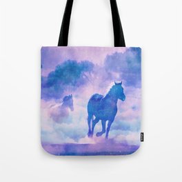Horses run Tote Bag