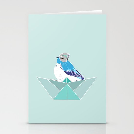 Origami Bird Stationery Cards