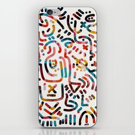 Graffiti Art Life in the Jungle with Symbols of Energy iPhone Skin