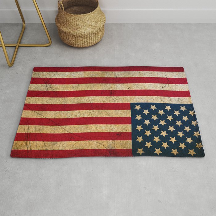 Vintage American Flag Rug