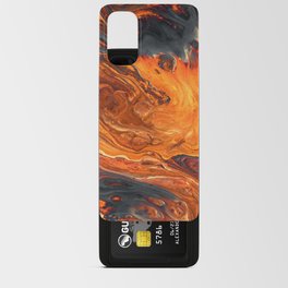Orange - pouring art Android Card Case
