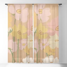 Flower Market - Ranunculus #1 Sheer Curtain