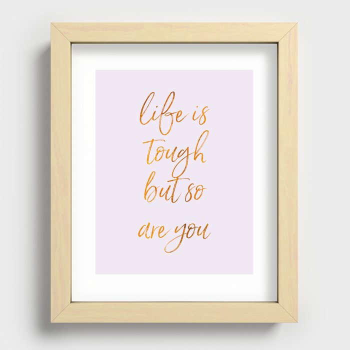 Motivational Quotes Recessed Framed Print