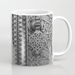 Marocco Metal Door - black & white Photography  Coffee Mug
