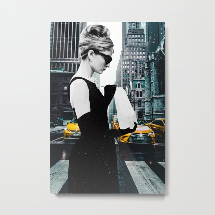 Photo Montage "Audrey in The City" Metal Print