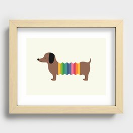 Rainbow Dooooog Recessed Framed Print