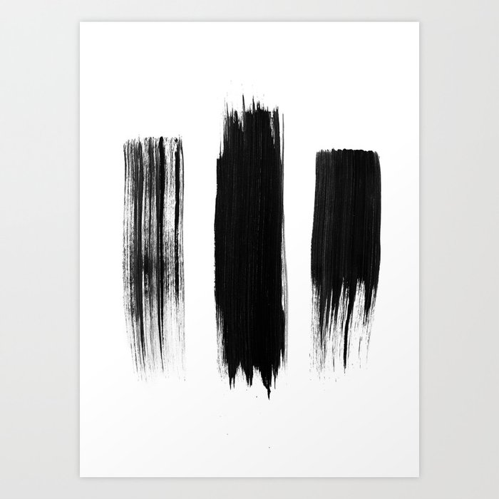 Black lines Art Print