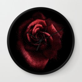 Red Rose Wall Clock