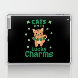 Cats Are My Lucky Charms St Patrick's Day Laptop Skin