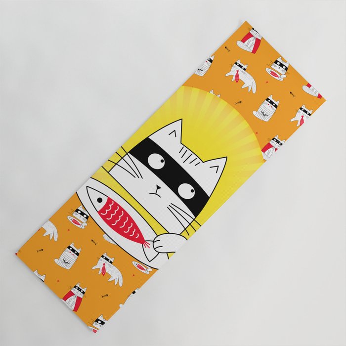 Dreaming Adventure Cat Fish Yoga Mat