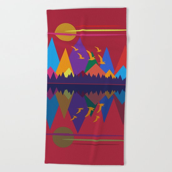 Mountain Scene #9 Beach Towel