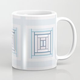 Modern Life Mauve Blue (large pattern) Coffee Mug