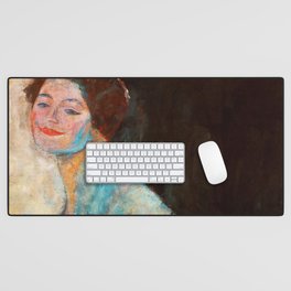 Gustav Klimt "Lady in White" Desk Mat