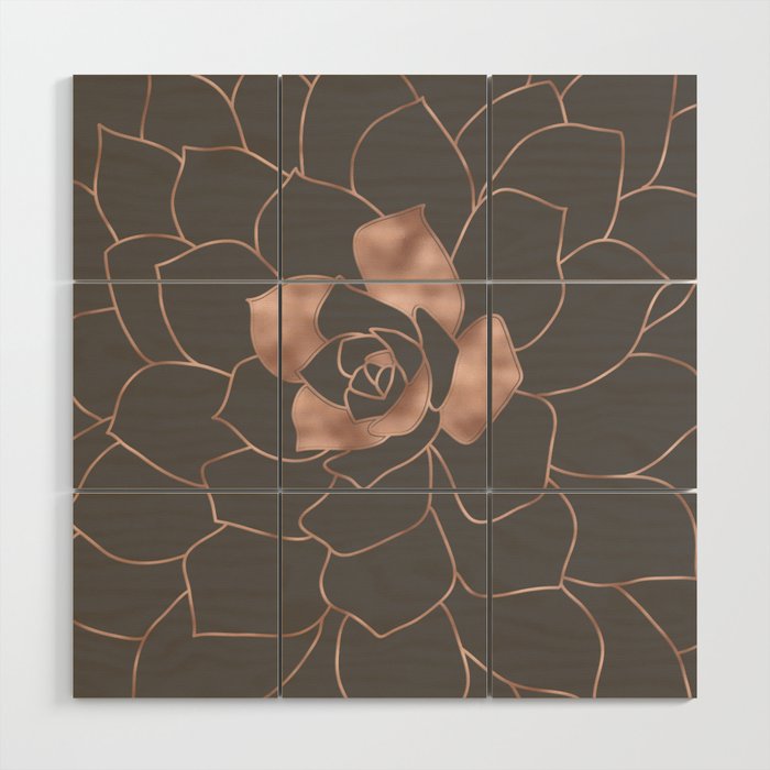 Rosegold Blossom On Grey Pink Metal Effect Flower Wood Wall Art By Simplicity Of Live Society6 Get out of the ordinary and decorate your home with unique metal wall arts. society6