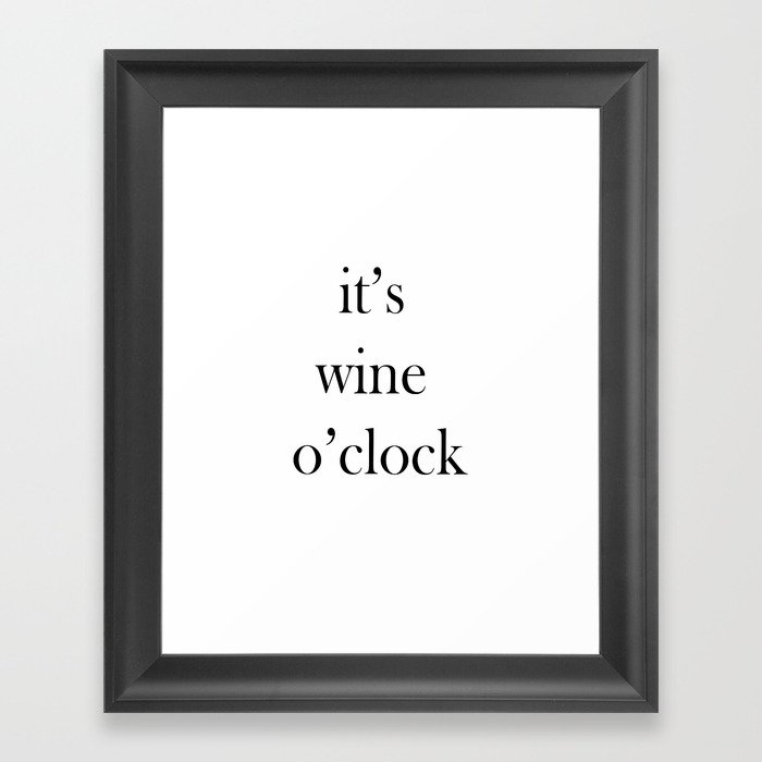 Wine O'Clock Framed Art Print