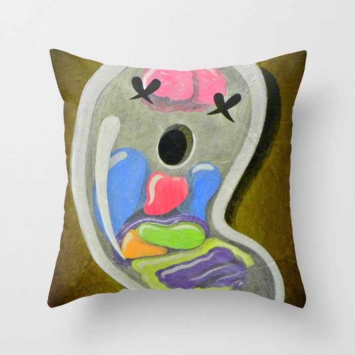 "Mr. Ghostee(the living ghost)" Throw Pillow