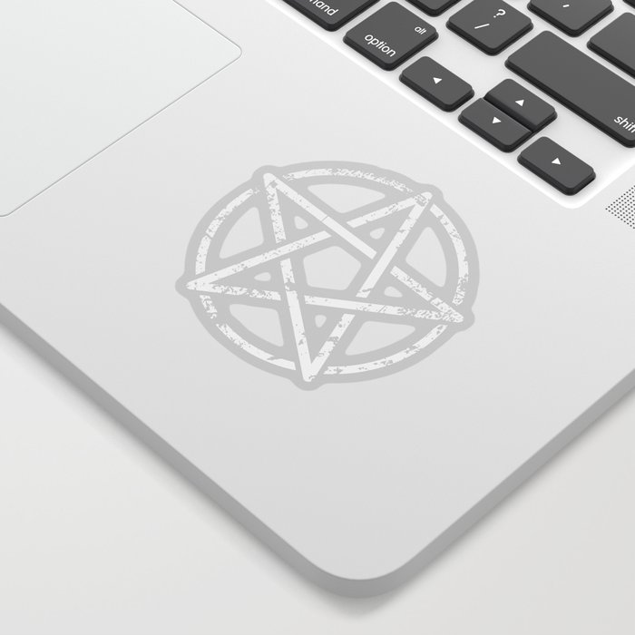 White Pentagram Sticker