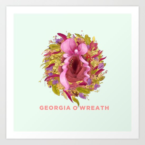 Georgia O'Wreath Art Print