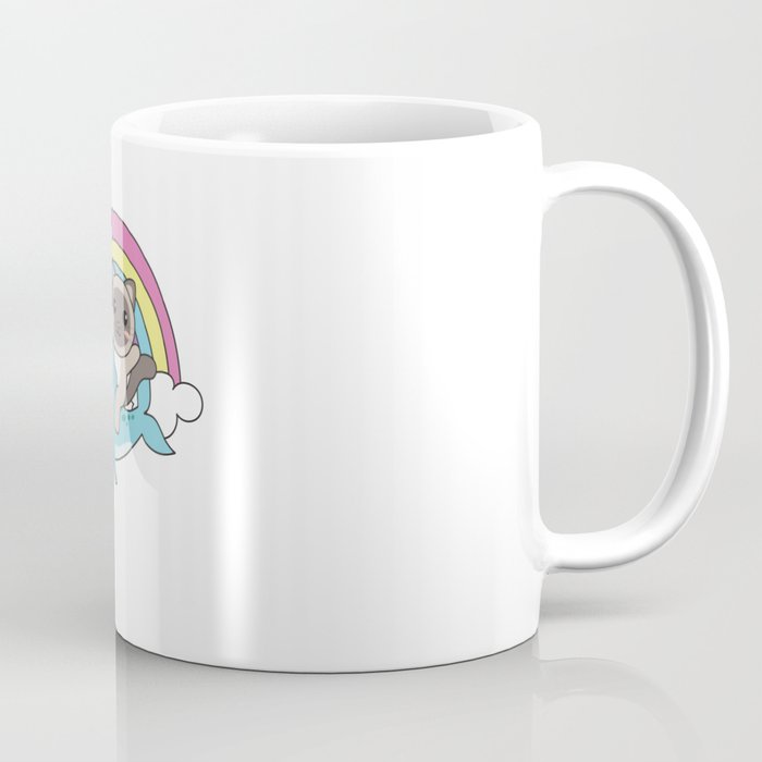 Narwhal Siam Cat Ocean Unicorn Kawaii Rainbow Coffee Mug