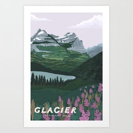 Glacier National Park Art Print