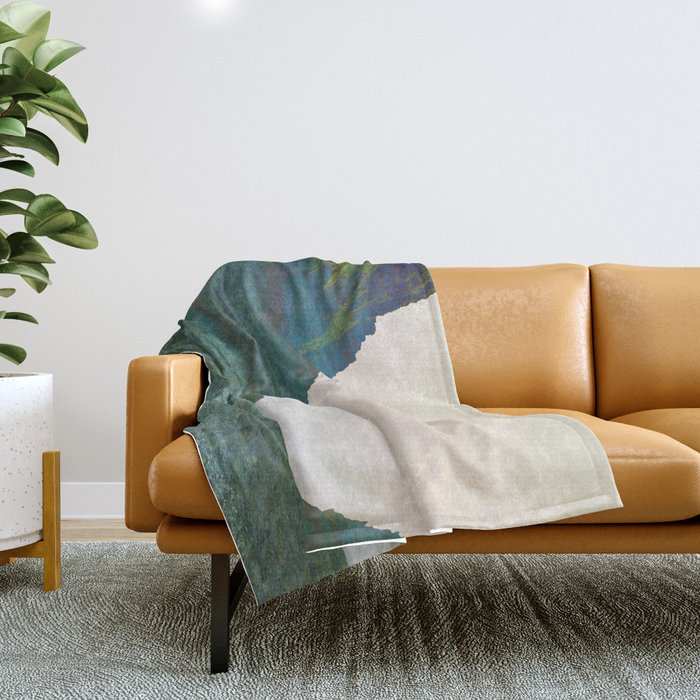 coastal corridor impressionism painted realistic scene Throw Blanket