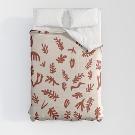 Matisse seaweed Red Comforter