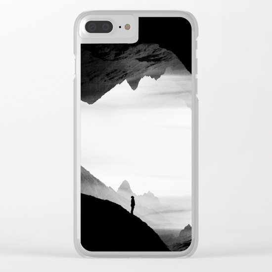 black wasteland isolation Clear iPhone Case
