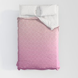 Ombre Blush Pink Modern Art Collection Comforter