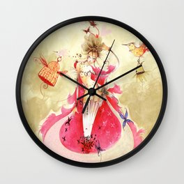 Cocon Ailé Wall Clock | Painting, Illustration 