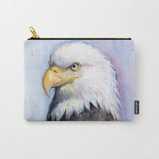 Bald Eagle Watercolor Bird Wildlife Animals Carry-All Pouch