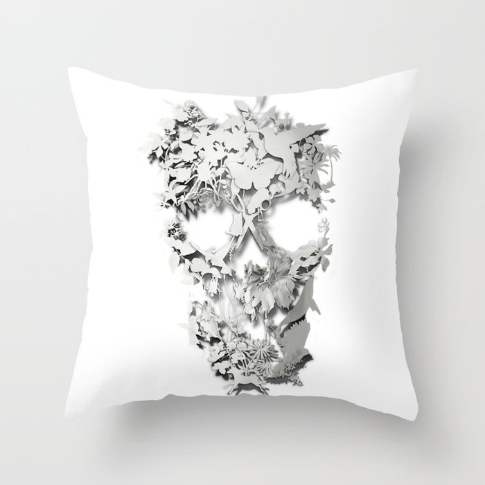Simple Skull Throw Pillow