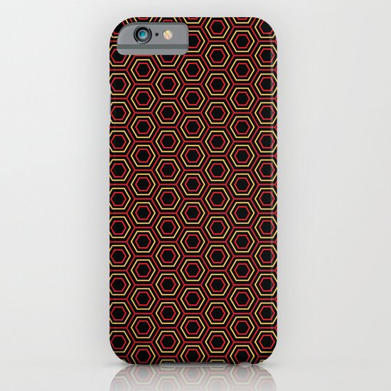 Hexagon Pattern in Red iPhone & iPod Case