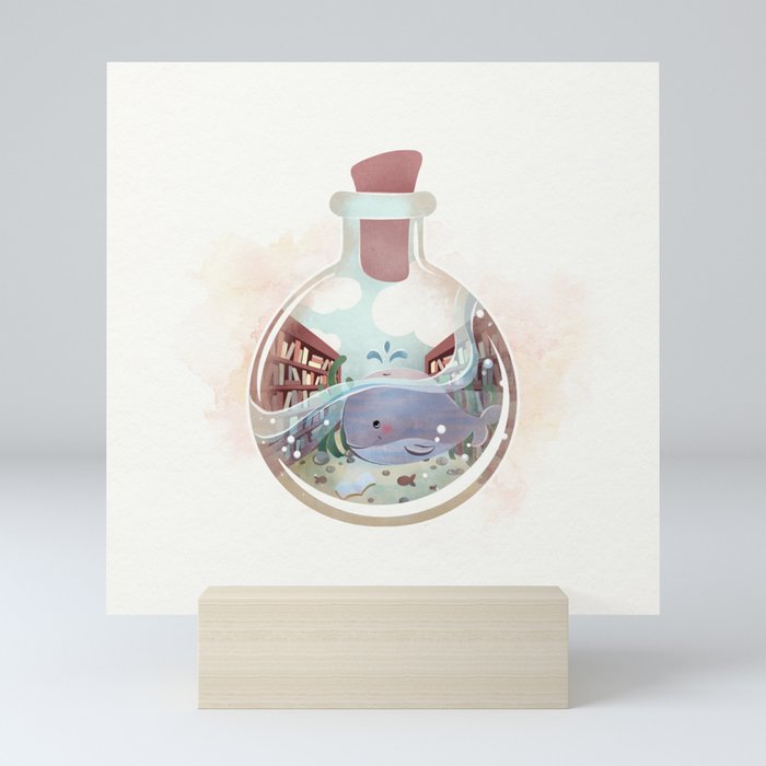 UNDERWATER LIBRARY Mini Art Print