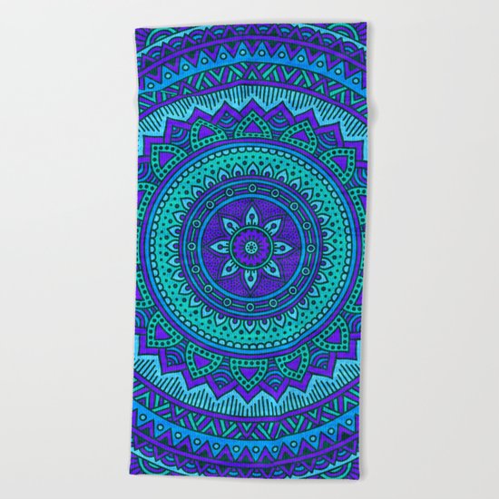 Hippie mandala 55 Beach Towel