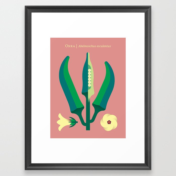 Vegetable: Okra Framed Art Print