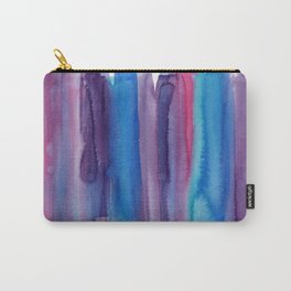 Brushed Watercolor Carry-All Pouch | Tealpaint, Painting, Watercolor, Teal, Blue, Purple, Paintstroke, Purplepaint, Paintedtexture, Brushtexture 