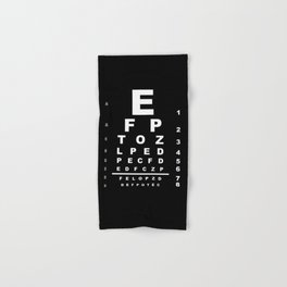 Inverted Eye Test Chart Hand & Bath Towel
