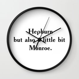 Hepburn + Monroe Wall Clock