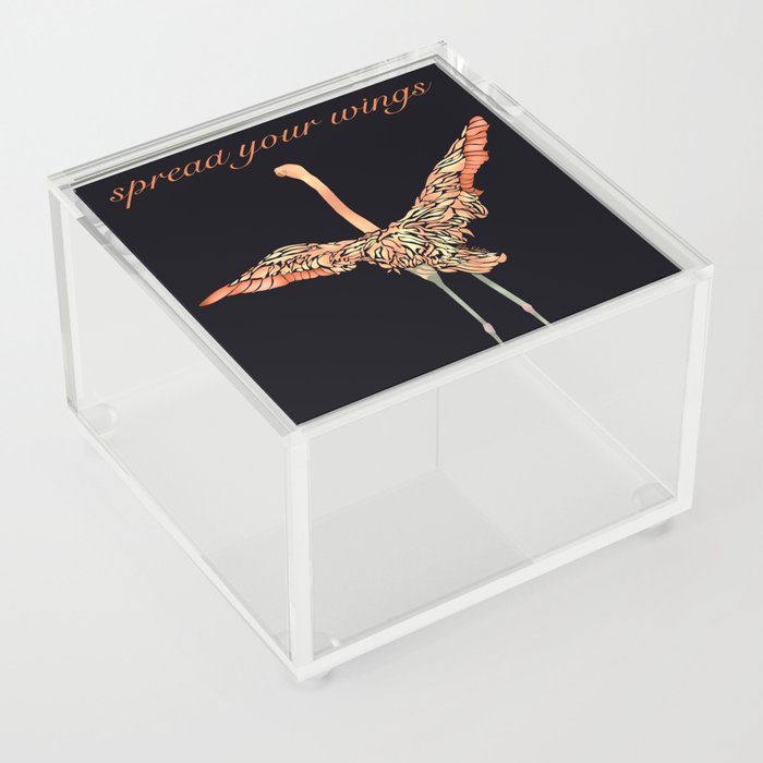 Flamingo- Spread Your Wings Acrylic Box